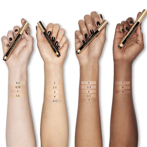 ysl touche eclat high cover concealer shades|ysl touche eclat shade chart.